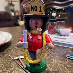 Festive Wooden Nutcracker Christian Ulbricht incense excellent Fire fighter